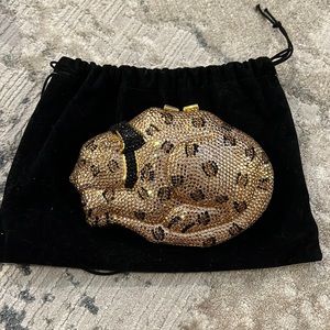 Leopard Rhinestone Clutch